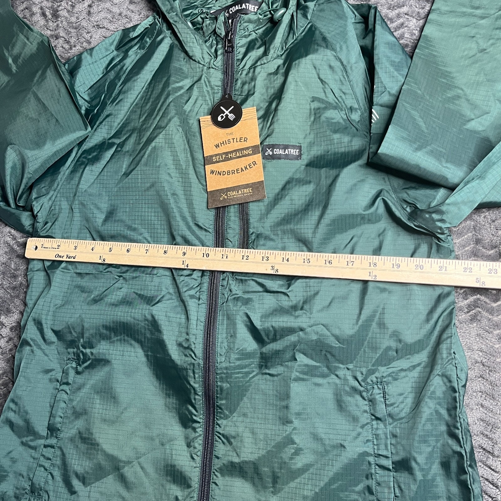 Coalatree Men's Whistler Windbreaker Nylon Jacket Dark Green Size Large Nwt — image 4 of 7